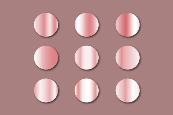 9 Rose Gold Gradients for Graphics and Print Templates
