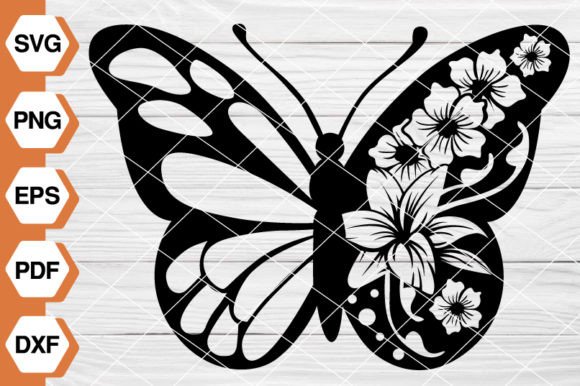 Butterfly Flower Embroidery Design