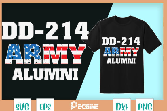 DD-214 US Army Alumni Vintage Veteran Graphics