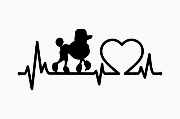 Dog Poodle Heartbeat: Graphics for Crafts & Creative Marketing