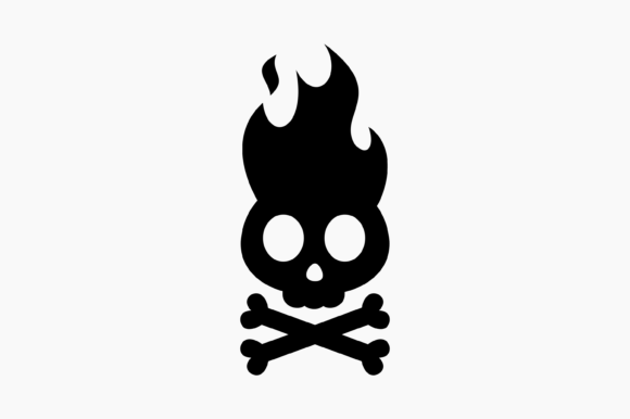 Flaming Skull: Graphics for Crafts and Branding