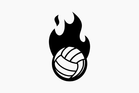 Flaming Volleyball Ball: Graphics and Crafts for Creative Brands