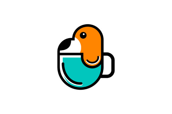 Glass of Dog Logo: Graphics and Logos for Creative Sellers