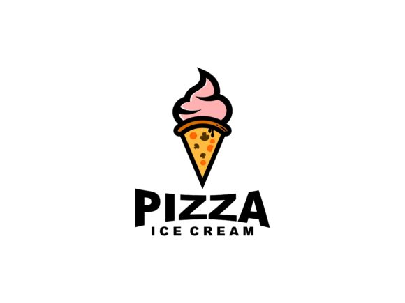 Pizza and Ice Cream Logo Graphics
