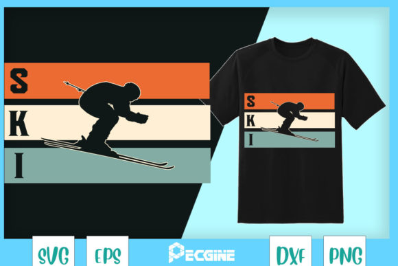 Retro Vintage Skiing for Skiers Graphics