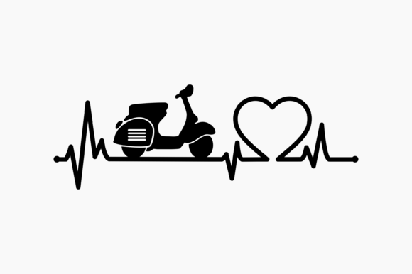 Scooter Heartbeat Silhouette: Graphics and Crafts in One