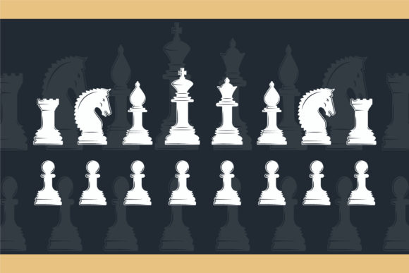 Set of Chess Pieces Vector Illustration