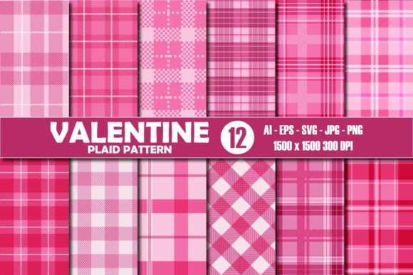 Valentine Plaid Pattern Graphics