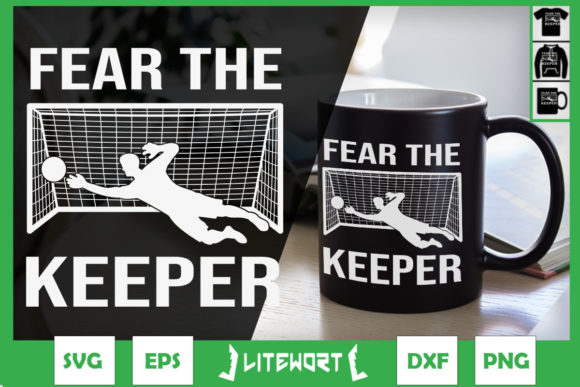 Vintage Goalie Fear the Keeper Graphics and Crafts