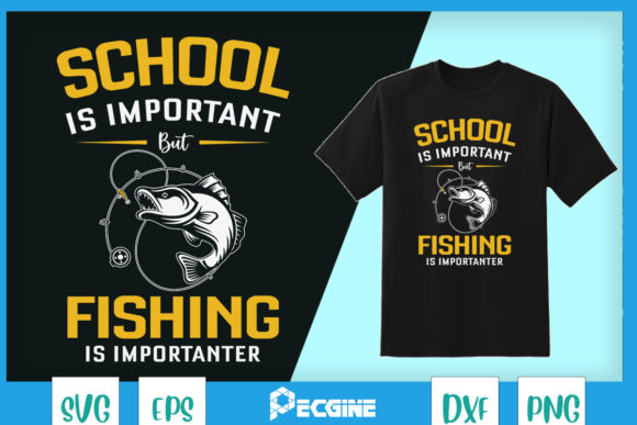 Youth Boys Fishing is Importanter Graphics